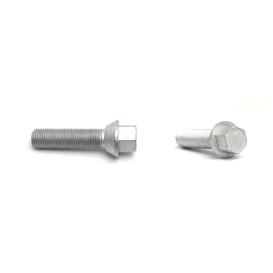 H&R Tapered (60&deg;) 50mm Thread Length Silver Wheel Lug Bolt - Each