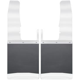 Husky Liners 12" Wide Kick Back Front Mud Flaps - Stainless Steel Top and Weight