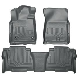 Husky Liners WeatherBeater 1st & 2nd Row Grey Floor Liners (Footwell Coverage)