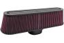 K&N Oval Straight Universal Air Filter - Carbon Fiber Top and Base - K&N RP-5135