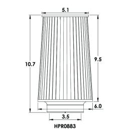Spectre Round Tapered Conical Filter