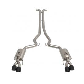 3" Stainless Steel Connection-Back Exhaust with Black Tips