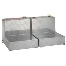 Lund 96 Gallon Twin L-Shaped Storage Tank - Chrome
