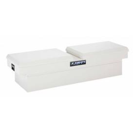   Lund 70" Gull-Wing Cross Bed Tool Box Push Button Tool Box - White
