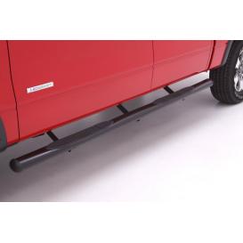 Lund 4" Black Oval Straight Nerf Bars