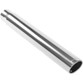 Magnaflow Stainless Steel Round Angle Cut Rolled Edge Single Wall Weld-On Polished Exhaust Tip (2.5" Inlet, 3" Outlet, 22"Length)