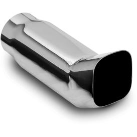 Magnaflow Stainless Steel Square Straight Cut Straight Edge Single Wall Weld-On Polished Exhaust Tip (2.25" Inlet, 3 x 3" Outlet, 8.5"Length)