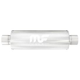 5" Round Center/Center Straight-Through Performance Muffler (2.5" Inlet, 20" Length)