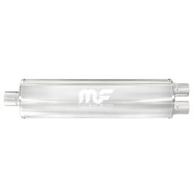 Magnaflow 7" Round Single/Dual Straight-Through Performance Muffler (2.5" Inlet, 33" Length)