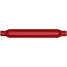 3.5" Round Center/Center Redpack Performance Muffler (2" Inlet, 16" Length)