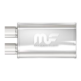 Magnaflow 8" Oval Offset/Offset (Same End) Straight-Through Performance Muffler (2.5" Inlet, 17" Length)