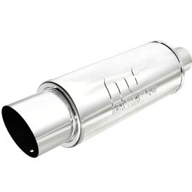 Magnaflow 5" Round Center/Center Street Performance Muffler w/ Tip (2.25" Inlet, 20.5" Length)