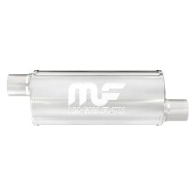Magnaflow 6" Round Offset/Offset Straight-Through Performance Muffler (2.5" Inlet, 20" Length)