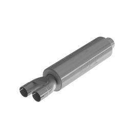 MBRP 30.5" Chambered Stainless Steel Muffler (3" ID Single Inlet, 2.5" ID Dual Outlet)