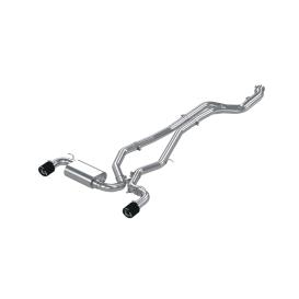 3" Stainless Steel Cat-Back Exhaust System w/ Carbon Fiber Tip (Dual Rear Exit)