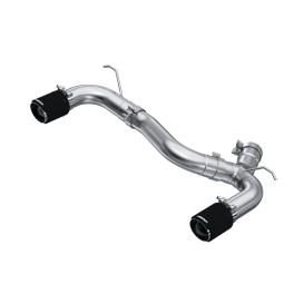 3" Stainless Steel Axle-Back Exhaust System w/ Carbon Fiber Tip (Dual Rear Exit)