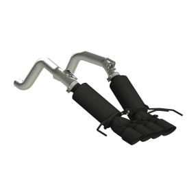 MBRP Black Series Aluminized Steel Axle-Back Exhaust System with Quad Rear Split Exit