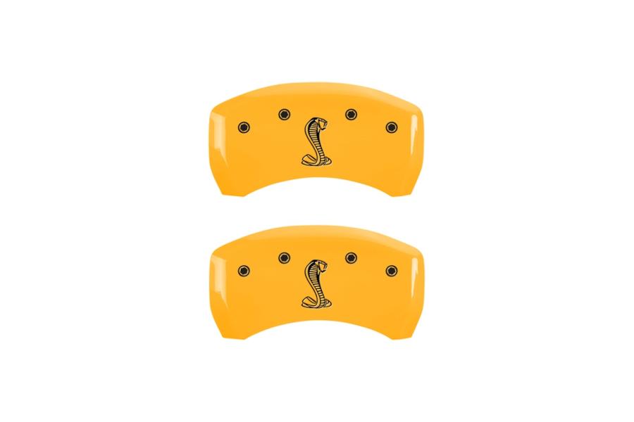 MGP Yellow Rear Caliper Covers with Black Tiffany Snake Logo - MGP 10010RSNKYL