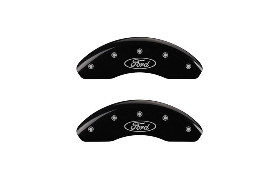 MGP Black Front Caliper Covers with Silver Ford Oval Logo - MGP 10011FFRDBK