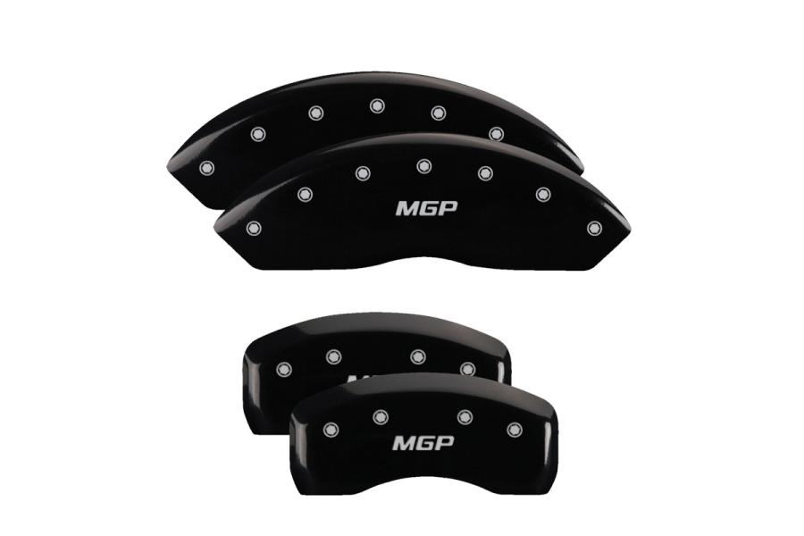 MGP Black Front & Rear Caliper Covers with Silver - MGP 10017SMGPBK