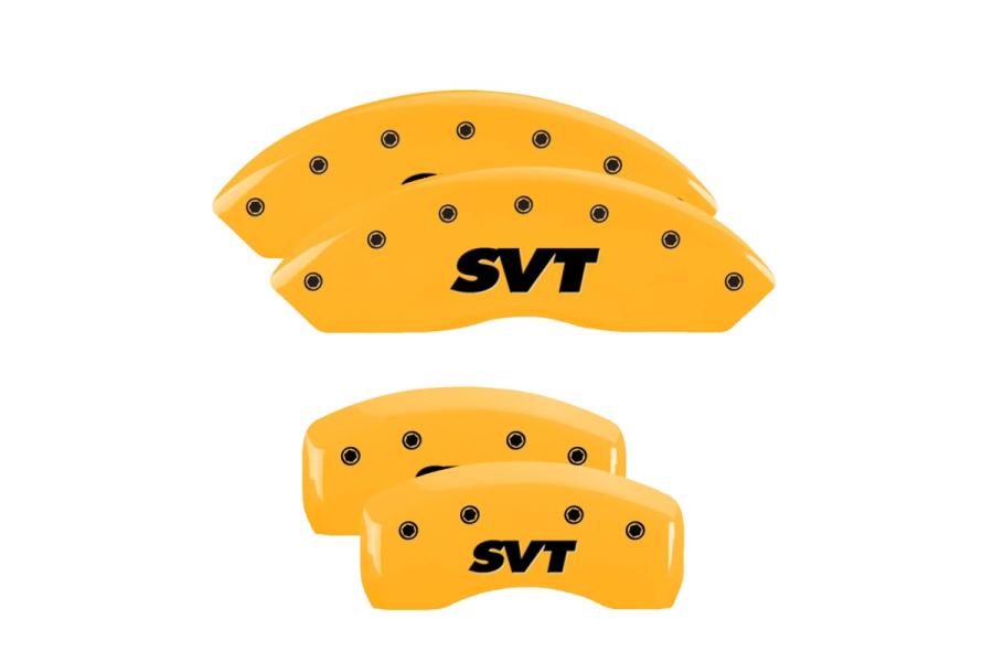 MGP Yellow Front & Rear Caliper Covers with Black SVT - MGP 10017SSVTYL