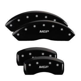 2002-2005 Ford Explorer MGP Black Front & Rear Caliper Covers with Silver