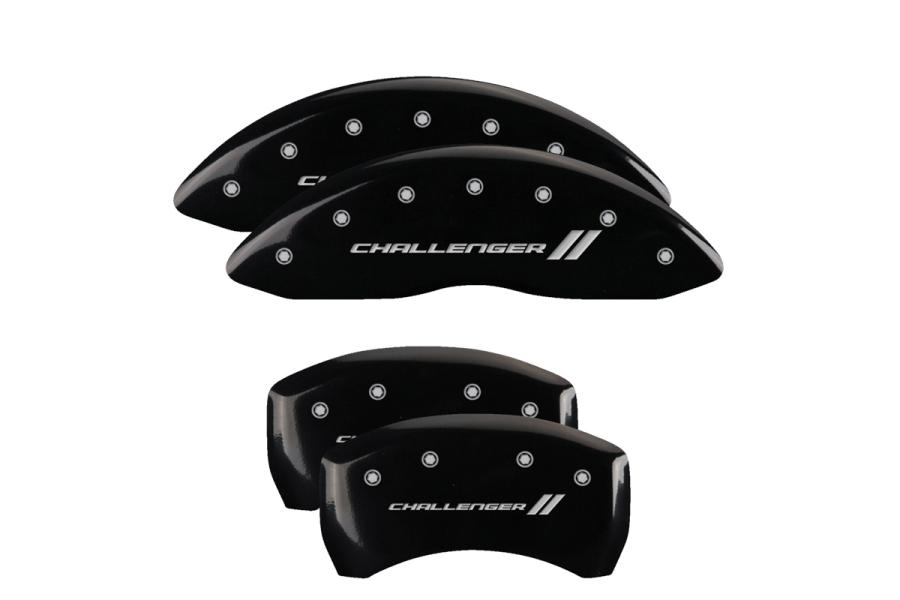 MGP Black Front & Rear Caliper Covers with Silver Challenger ll - MGP 12005SCL1BK