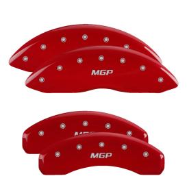 2009-2017 Audi Q5 MGP Red Front & Rear Caliper Covers with Silver