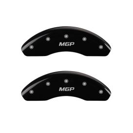 MGP Black Front Caliper Covers with Silver