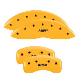 MGP Yellow Front & Rear Caliper Covers with Black