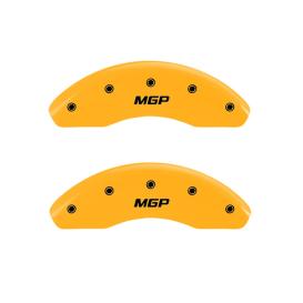 MGP Yellow Front Caliper Covers with Black