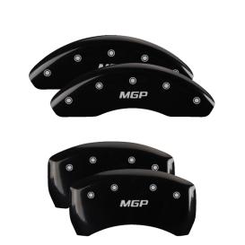 MGP Black Front & Rear Caliper Covers with Silver