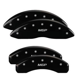 MGP Black Front & Rear Caliper Covers with Silver