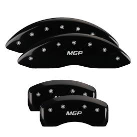 MGP Black Front & Rear Caliper Covers with Silver