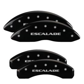 MGP Black Front & Rear Caliper Covers with Silver Escalade