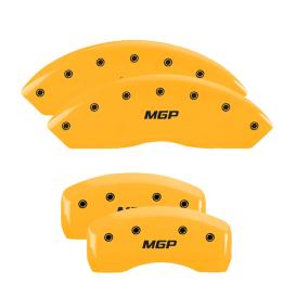 MGP Yellow Front & Rear Caliper Covers with Black