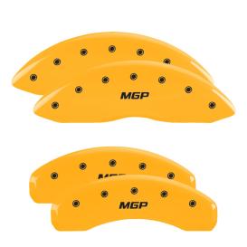 MGP Yellow Front & Rear Caliper Covers with Black