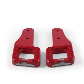 Micro-Wrinkle Red Borne Off-Road Billet Tow Hooks