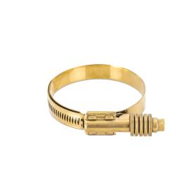 Gold Constant Tension Worm Gear Clamp, 3.27" - 4.13" (83mm - 105mm)
