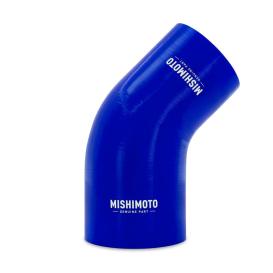 Mishimoto Blue 45-Degree Silicone Transition Coupler, 3.50" To 4.00"