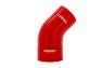 Mishimoto Red 45-Degree Silicone Transition Coupler, 3.50