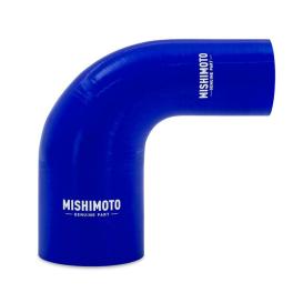 Mishimoto Blue 90-Degree Silicone Transition Coupler, 1.75" To 2.50"