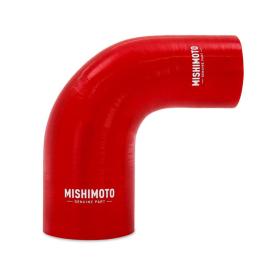 Mishimoto Red 90-Degree Silicone Transition Coupler, 2.25" To 3.00"