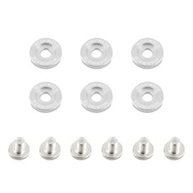 Silver M6 X 1.0 Fender Washer And Bolt Kit, 16.7mm OD, 6 Pcs