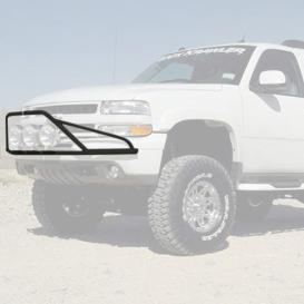 n-FAB Gloss Black Bumper Light Bar with Tabs for Up To 3x9" Lights