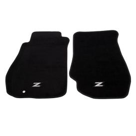 NRG Innovations 1st Row Black Carpet Floor Mats with Z Logo