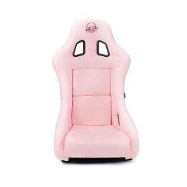   NRG Innovations Prisma Series Medium FRP Bucket Racing Seat in Pink Alcantara with Black Glitter Back