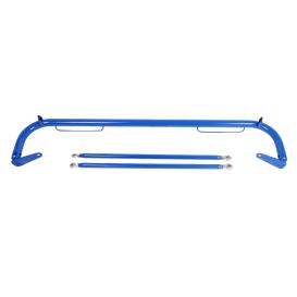 NRG Innovations 50.5" Blue Aluminum Seat Belt Harness Bar with Swivel Ends