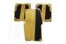 NRG Innovations Chome Gold Brushed Aluminum and Black Carbon Fiber Manual Sport Pedal Covers - NRG Innovations PDL-100CG