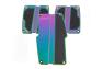 NRG Innovations Neo Chrome Brushed Aluminum and Black Carbon Fiber Manual Sport Pedal Covers - NRG Innovations PDL-100MC